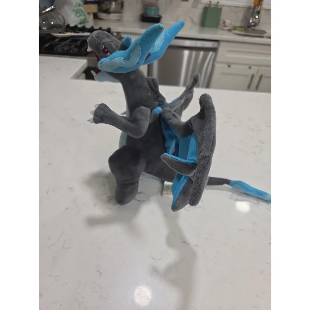 Official Pokemon Center Japan Mega Charizard X Sitting Posable Plush